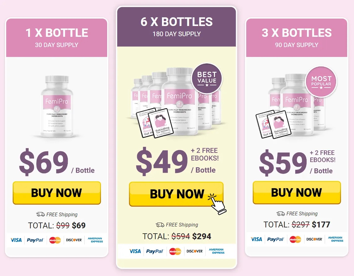 Order FemiPro 6 Bottles